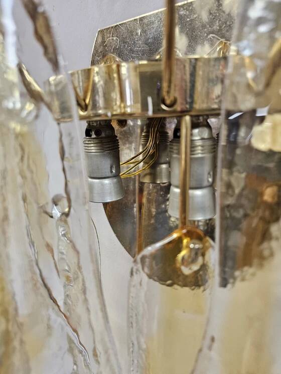 Wall lamp La Murrina with pendant sheets of Murano glass