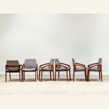 Set of 6 Danish “Knife Chairs” by K.S, 1960s