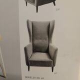 Dark Goldenrod Wingback Armchair model 437 by Gio Ponti for Cassina