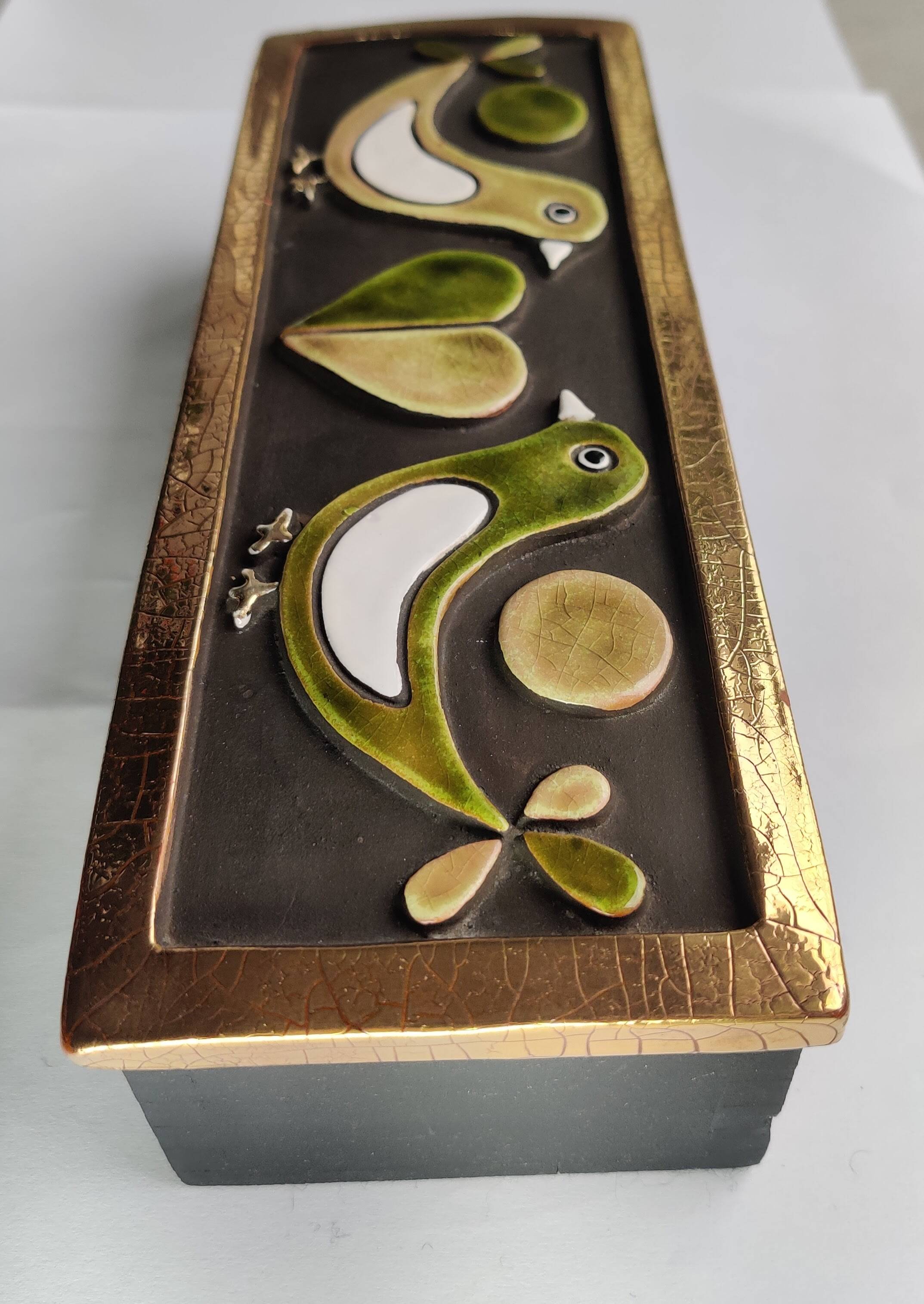Coffret, boîte à bijoux "colombes" Mithé Espelt