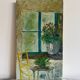 Oil on canvas still life bouquet of flowers by Serge Doceul 1986