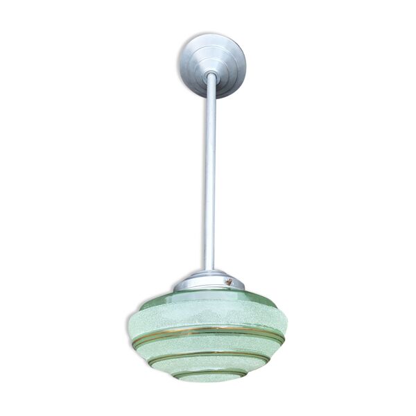 Suspension un bras, aluminium et opaline, années 50 — Beyit