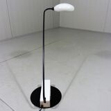 Lampe de bureau italienne en blanc et noir, années 1980