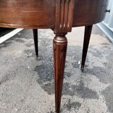 Table basse bouillotte plateau marbre style louis xvi ancienne
