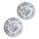 Set of 2 flat plates Petrus Regout, Timor