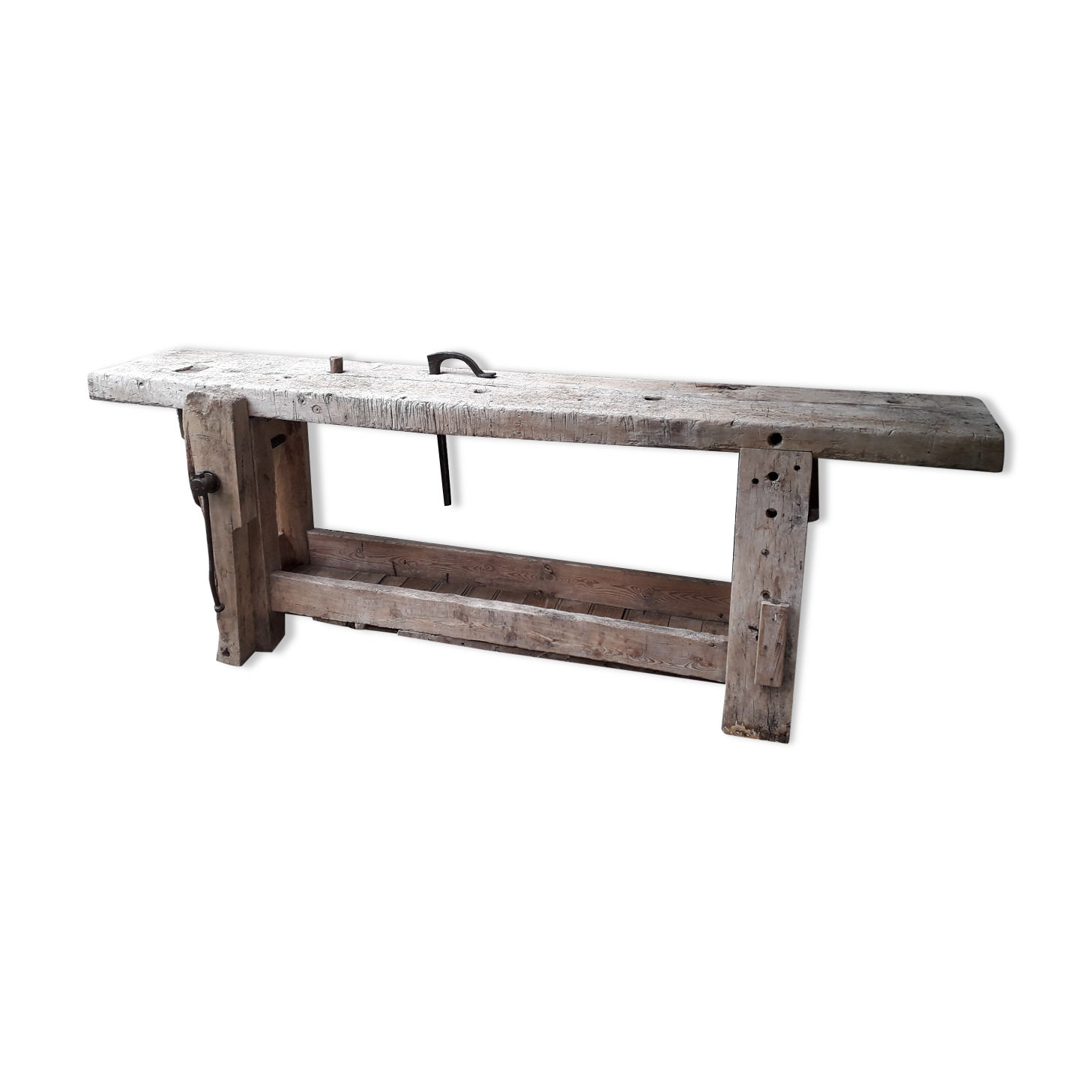 Old in solid beech workbench 237 cm