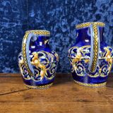Pair of Gien Earthenware Pitchers, 20th Century