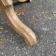 Round dining table with central leg extendable in solid oak from the 18th century 210