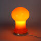 Lampe de table mid-century en verre opalin orange par Stefan Tabery, Opp Jihlava, années 1960.