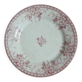 Opaque porcelain plate from Gien - Mariette series