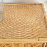 Vintage rattan chest of drawers from the 1970s.