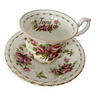 cup and ss cup "June" Royal Albert porcelain