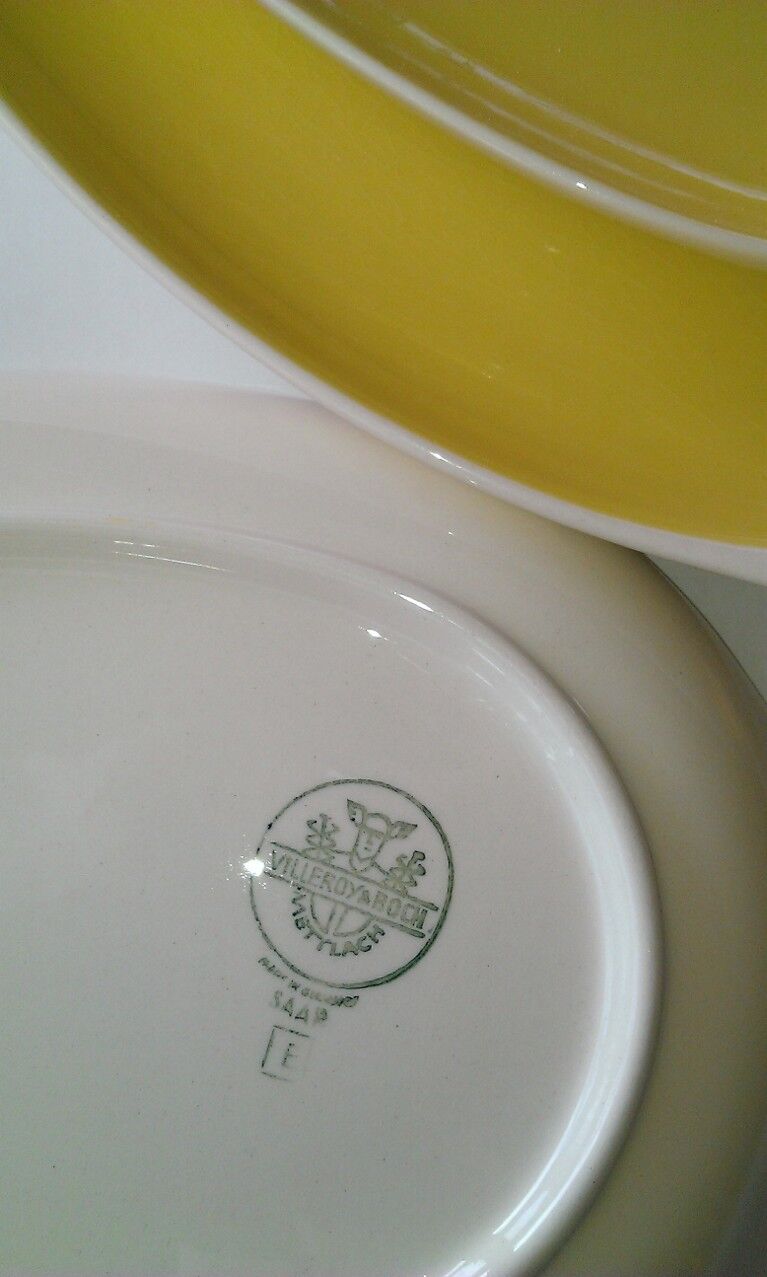 Série de 3 plats ovals jaune Villeroy & Boch