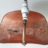 Old log holder in copper and brass