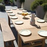 Farmhouse table with oak extensions