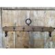 Antique Wall Coat Rack Horse Drawbar Wood + Coat Hooks
