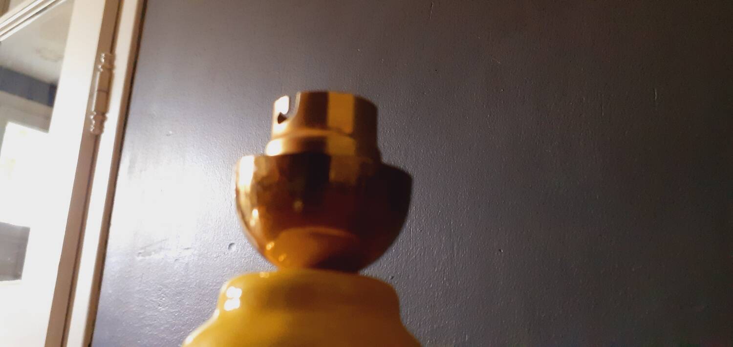 1950s ceramic lamp base in the shape of a hand candle holder