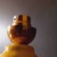 1950s ceramic lamp base in the shape of a hand candle holder
