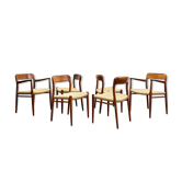 Dining chairs by Niels O. Møller for J.L. Moller, Models 75 & 56 ,Denmark