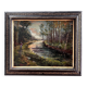 Painting 1912 "Fishing" signed Bourgeois