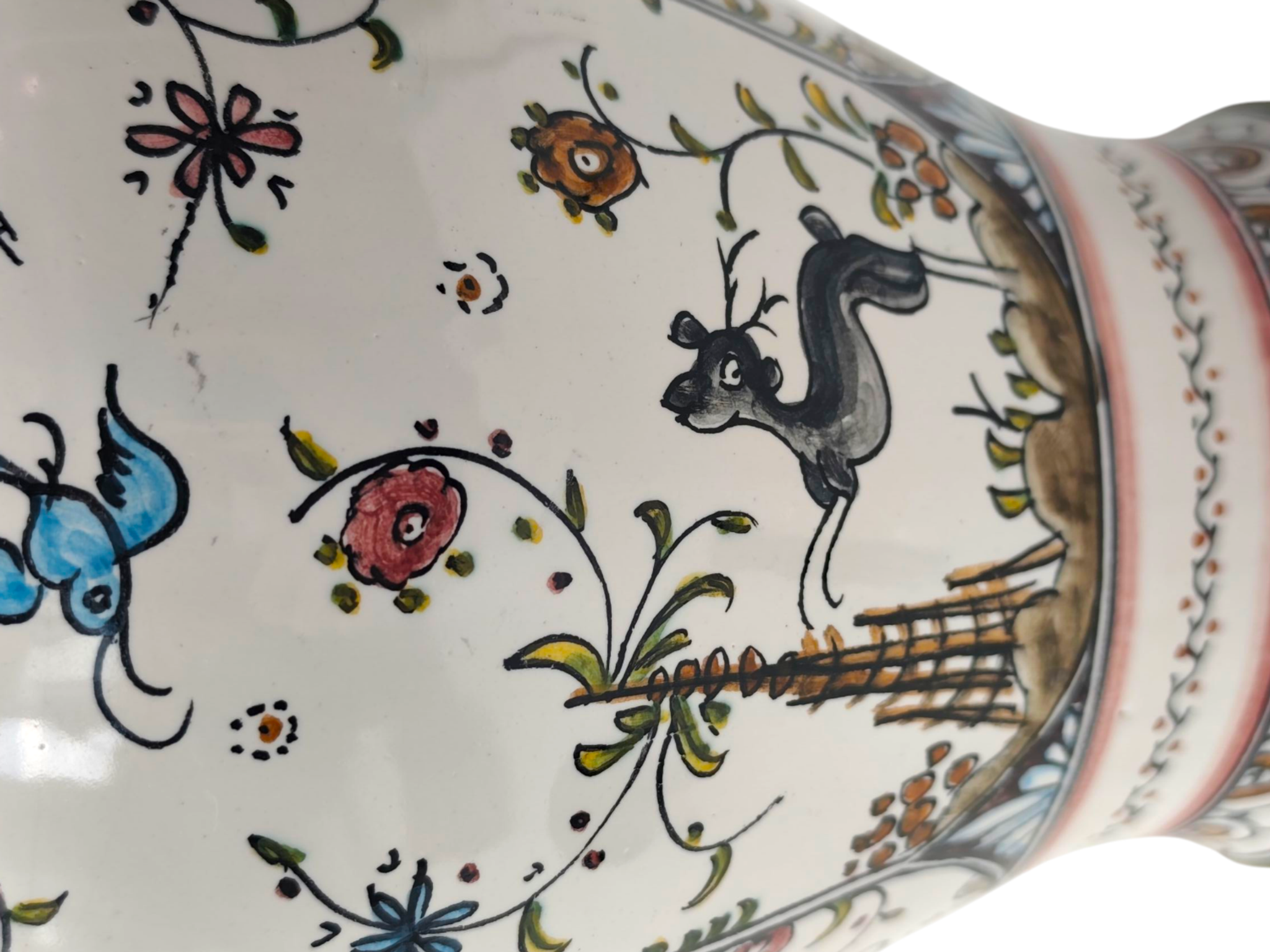 21st Century Filer Portuguese Hand-Painted Vase – Vibrant Folk Art