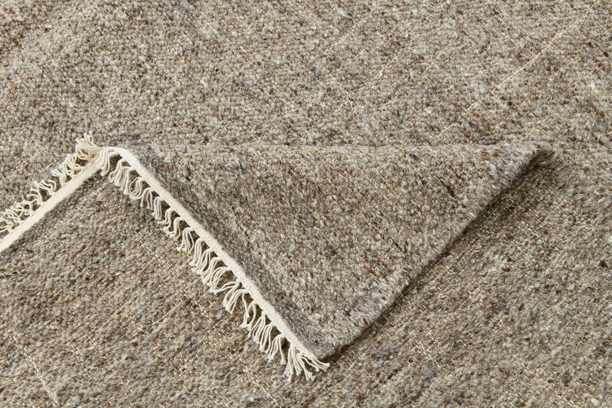Tapis Kilim turc vintage marron uni 8x10, 255x322 cm