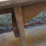 Raw light wood bench
