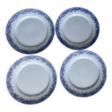 10 antique U&C Sarreguemines dinner plates - Mimosa model