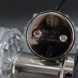 1970s Pair of Glass Table Lamps by Kamenicky Senov, Czechoslovakia-