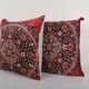 Set of 2 vintage velvet cushion covers 61x61 cm