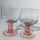 10 wine glasses foot pink orange diameter 7cm