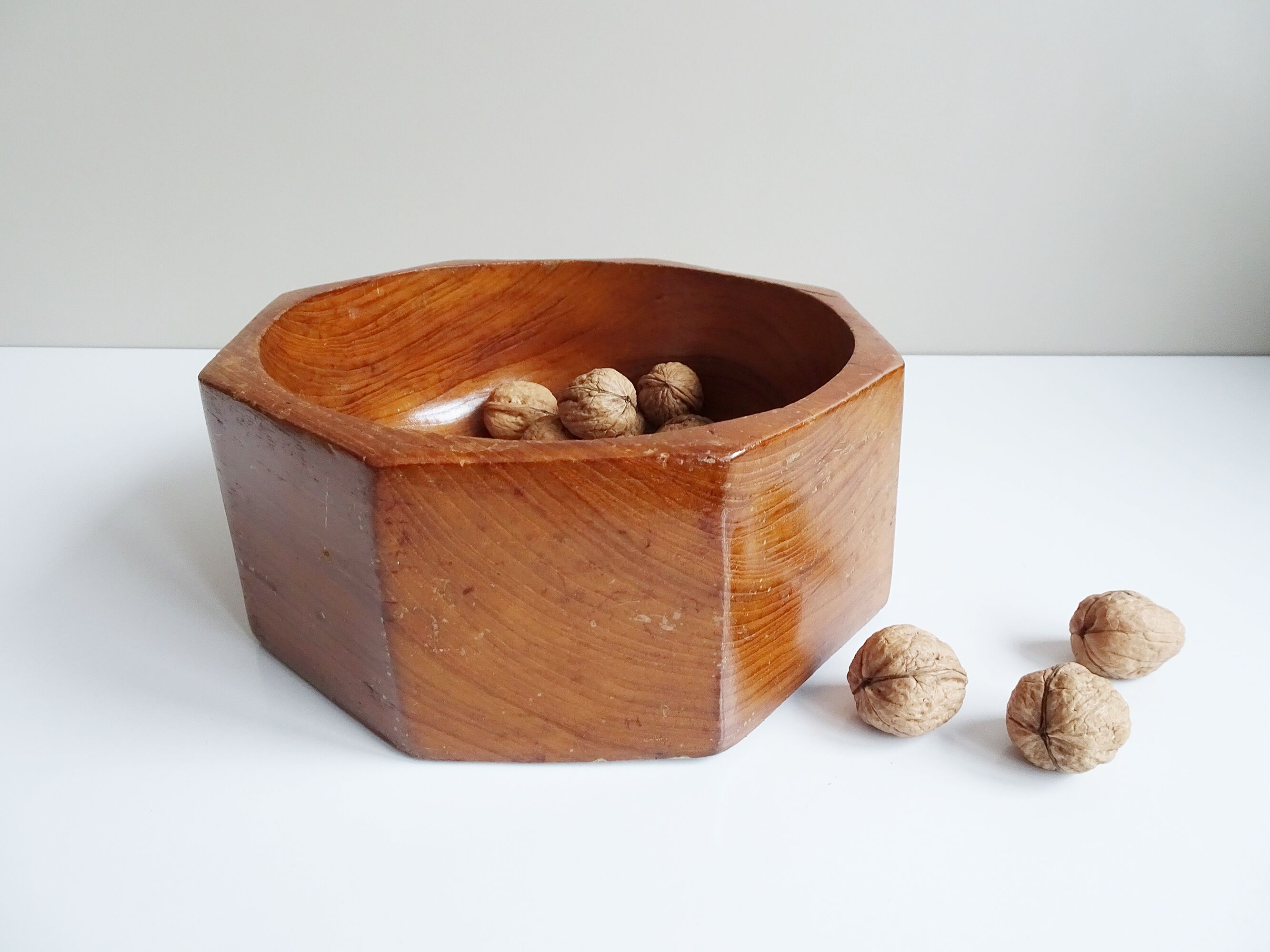 Teak bowl, octagonal, 1960s