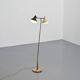 Double-arm adjustable reading floor lamp by J.J.M. Hoogervorst, Anvia, circa 1950.
