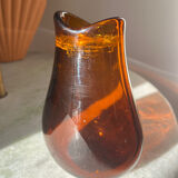 C. Morin, Dieulefit. Vase en verre signé