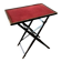 Table pliante en bois teinté, plat recouvert de feutrine rouge thonet
