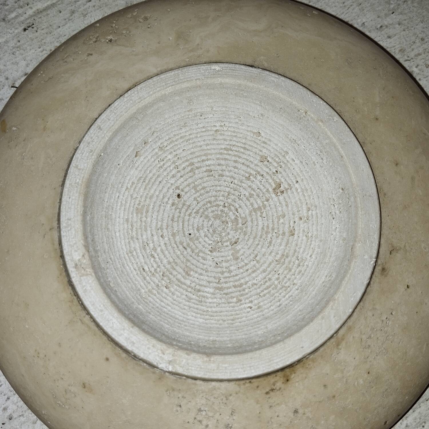 Fratelli Mannelli travertine candle holder ashtray from the 70s