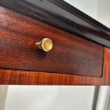 Mid-Century Italian Wood and Brass Console Table, 1950s