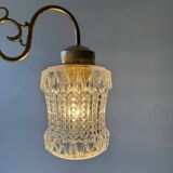Paire d’anciennes appliques verre moule vintage