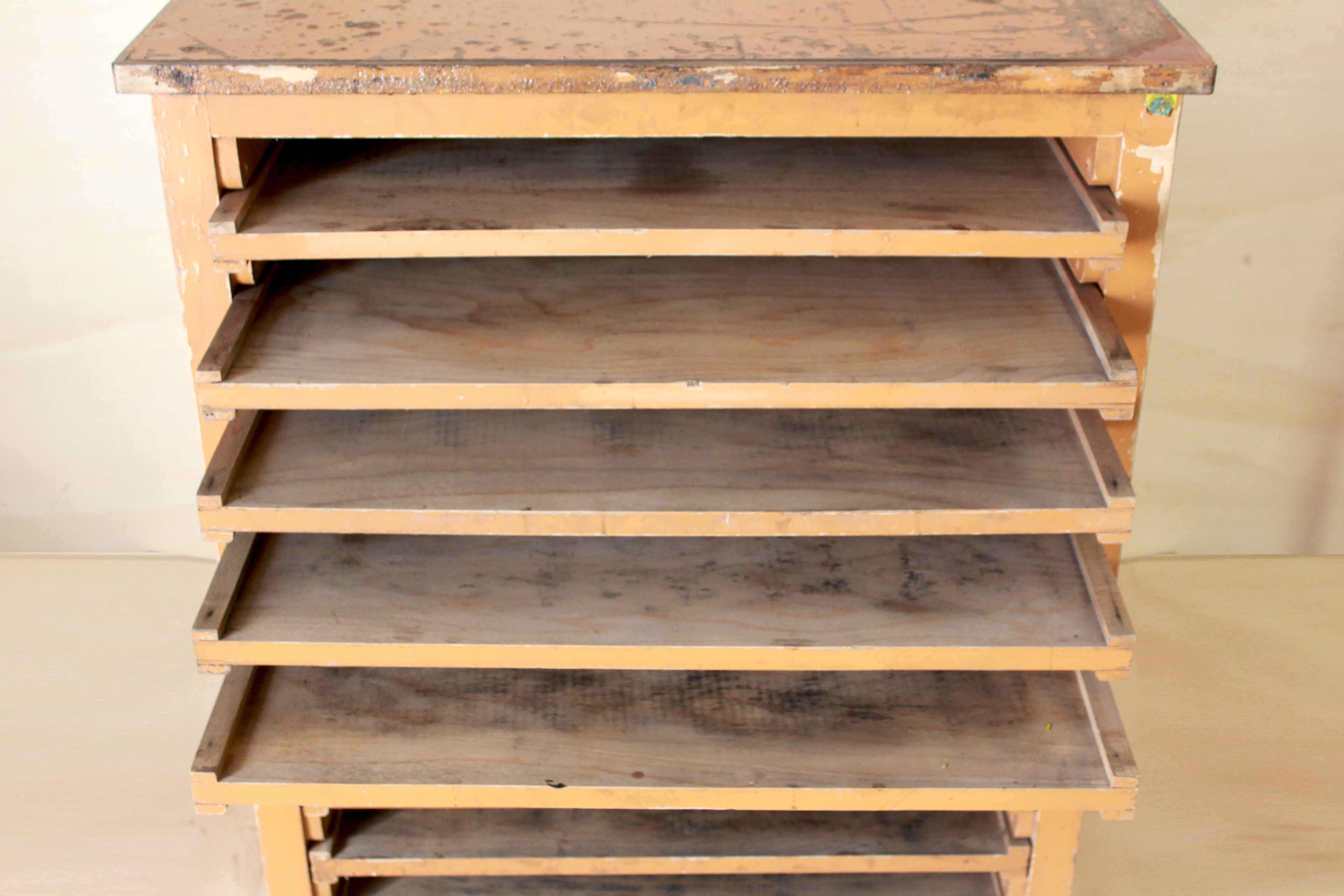 1940s vintage wood chest of drawers