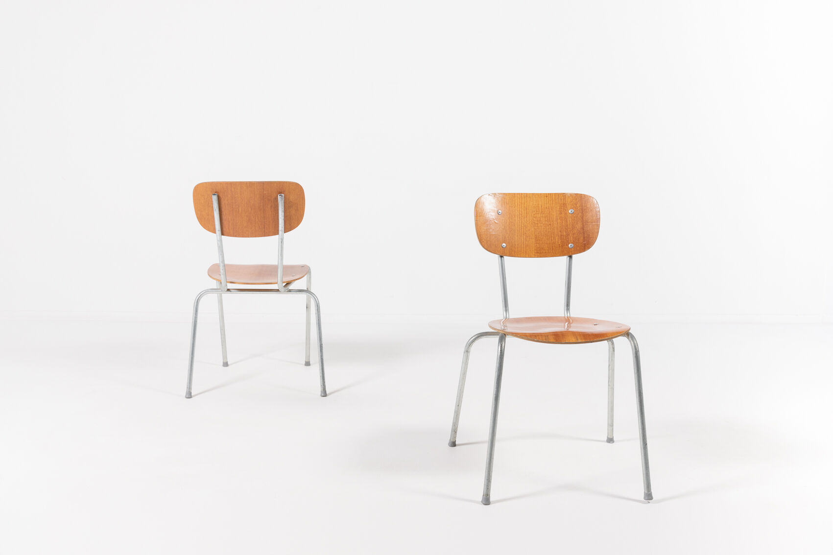 Set of 4 Danish school chairs from the 1960s