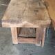 Superb old sandblasted workbench