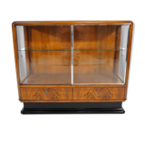 Art deco walnut veneer bar cabinet by Jindřich Halabalafor for UP Závody, 1930s