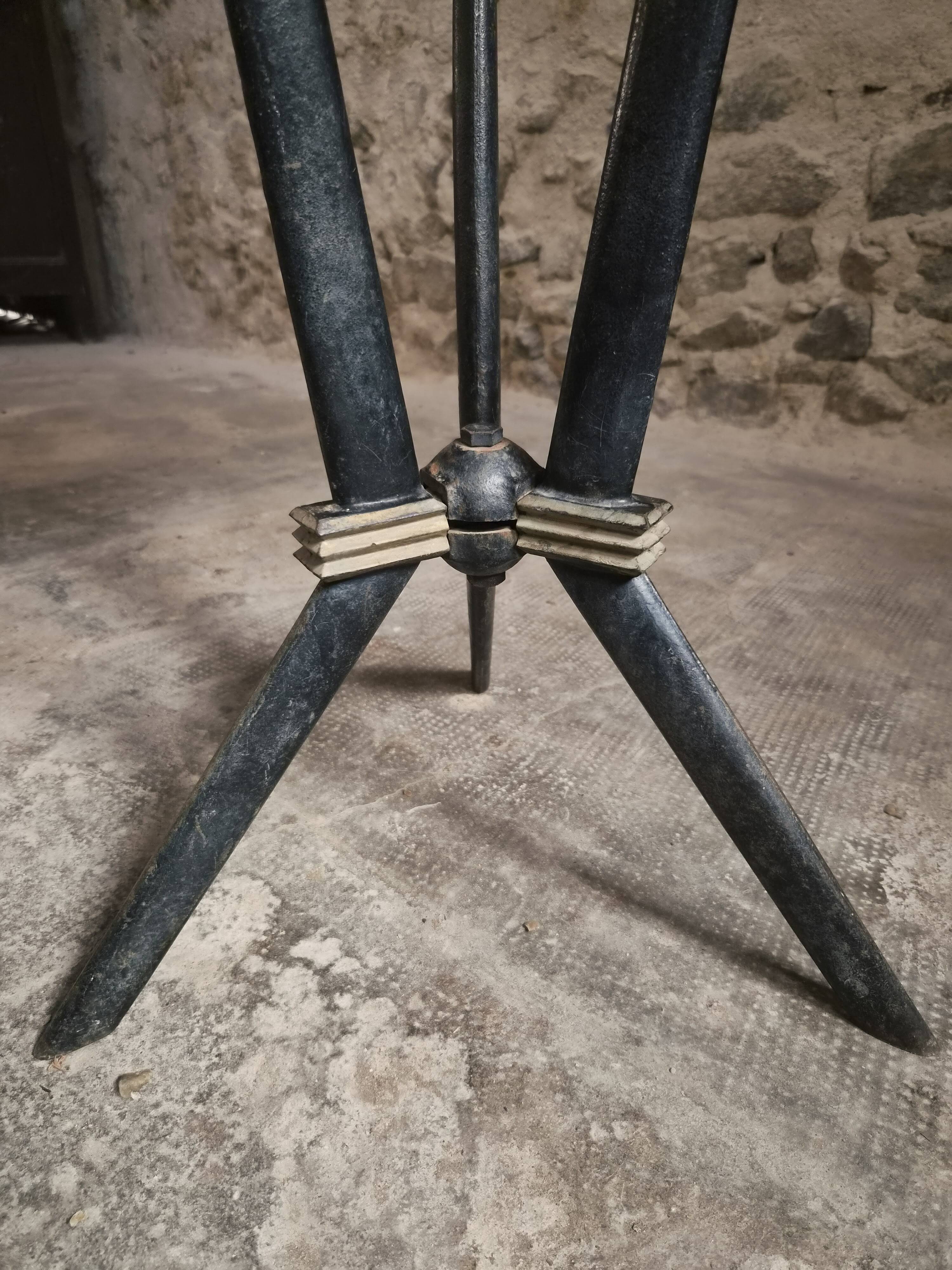 Table bistrot art déco française avec plateau Rex bakélite – c.1930–1940