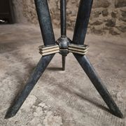 Table bistrot art déco française avec plateau Rex bakélite – c.1930–1940