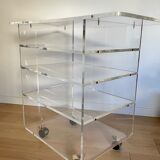 Desserte/Meuble-TV plexiglas transparent