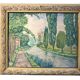 Pollet (a), watercolour "canal in spring" signed 20th century