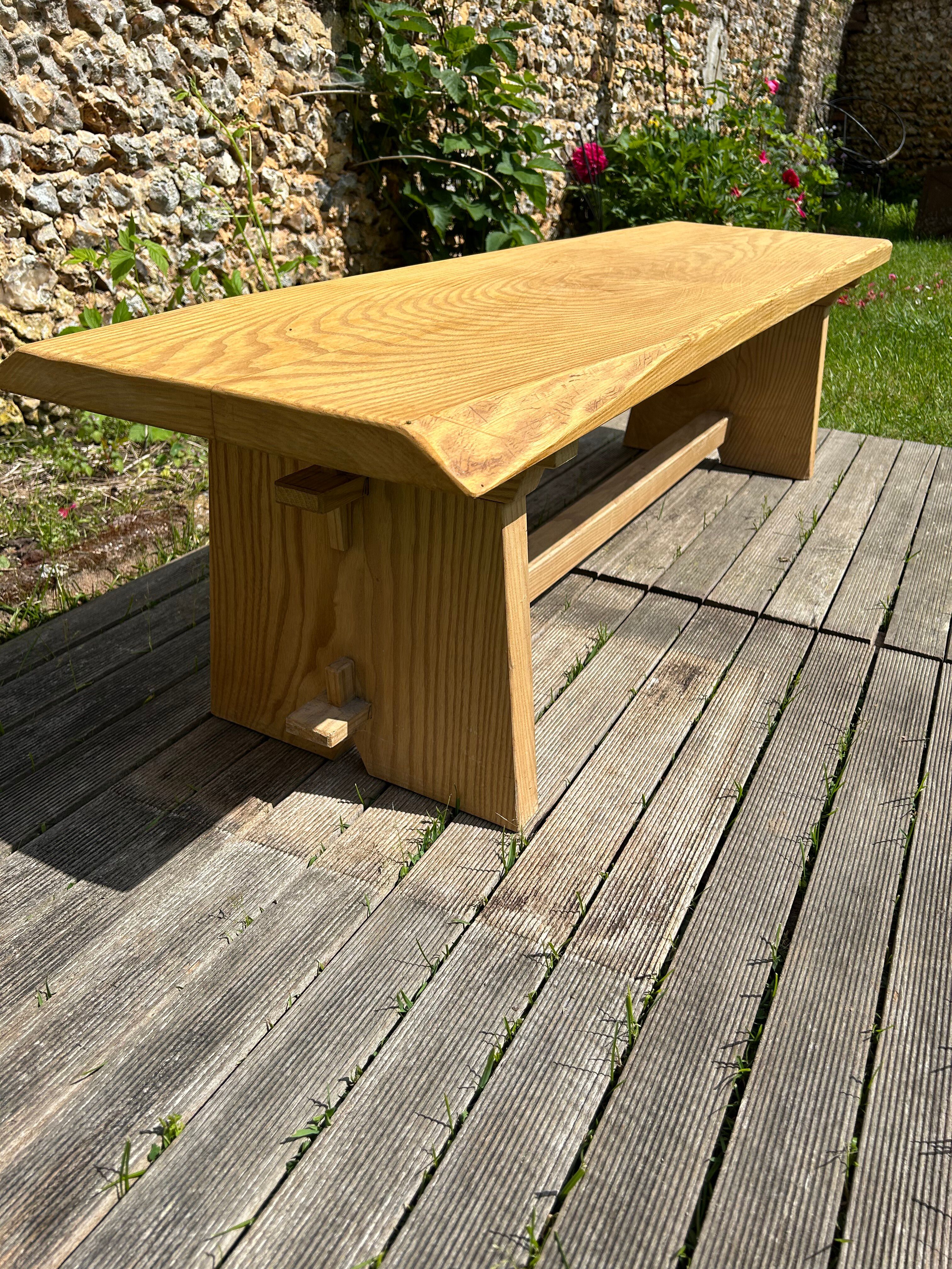 Vintage chalet bench in solid ash