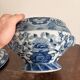 Antique Chinese Soup Tureen Porcelain Blue Bird Flower Decor Republic Period