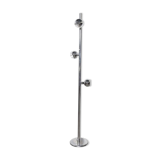 Lamp post triple globe chrome Stilux 1950 s