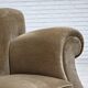 1960s, Danish 3-seater sofa, green furniture velour, oak wood legs.